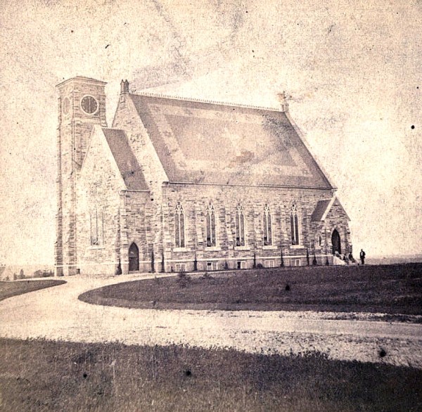 Earliest known image of Home Chapel at the Dayton Soldiers Home, circa 1870.