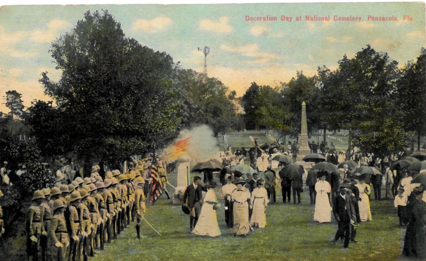 “Decoration Day at National Cemetery, Pensacola Fla.” The Royal Series, no publisher, cancelled April 12, 1910. (NCA)
