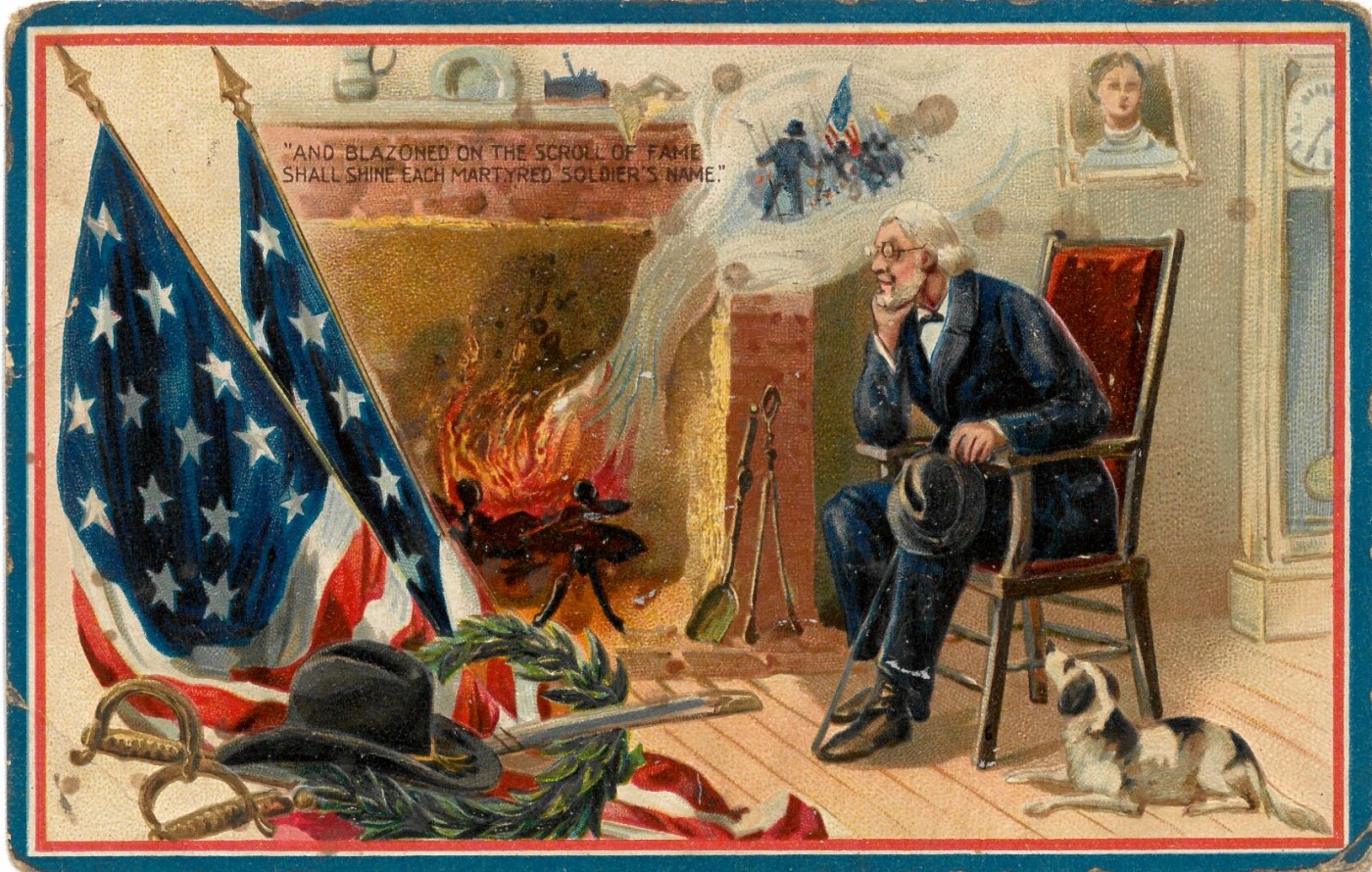“’Decoration Day’ Series of Post Cards, No. 158,” cancelled June 3, 1912. Raphael Tuck & Son’s, 1908. Verse from “Gettysburg” by Francis De Haes Janvier, 1866. (NCA)