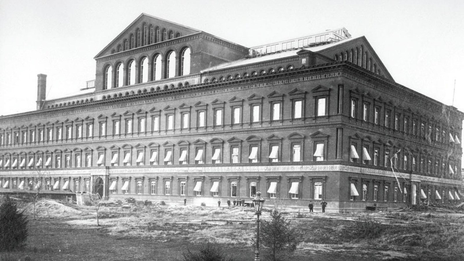 The Pension Building at the time of its completion in 1887. (Library of Congress)