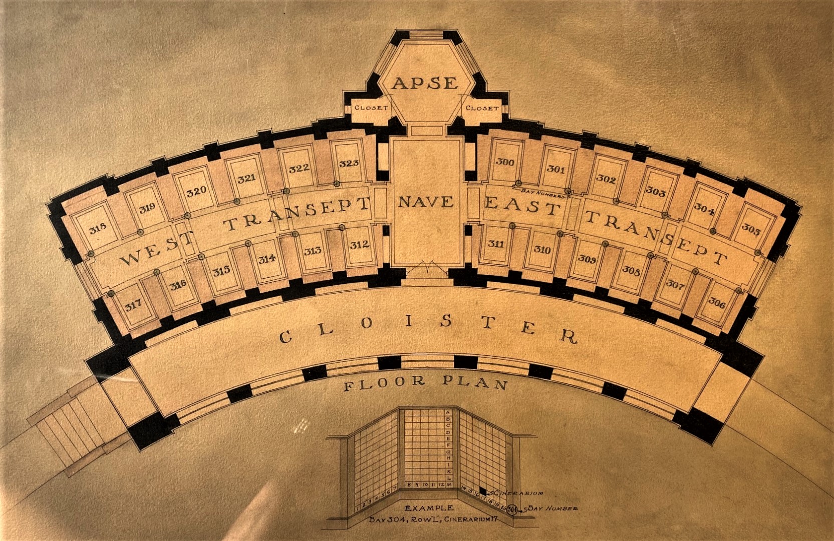 Read Object 48: Floor Plan of VA’s Historic Indoor Columbarium