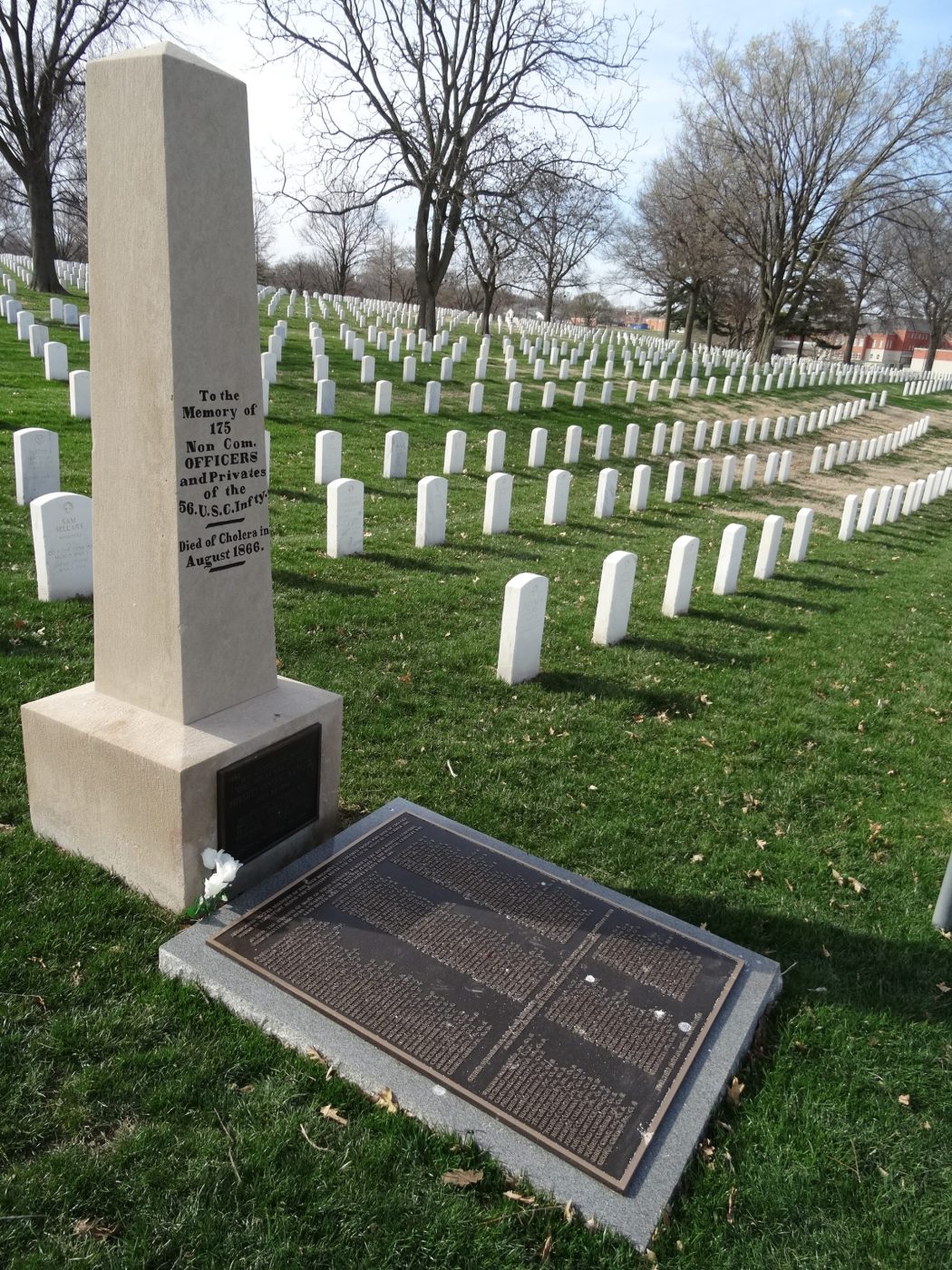 The 56th USCI memorial in Jefferson Barracks National Cemetery, 2015. Pritzer is memorialized here. (NCA)