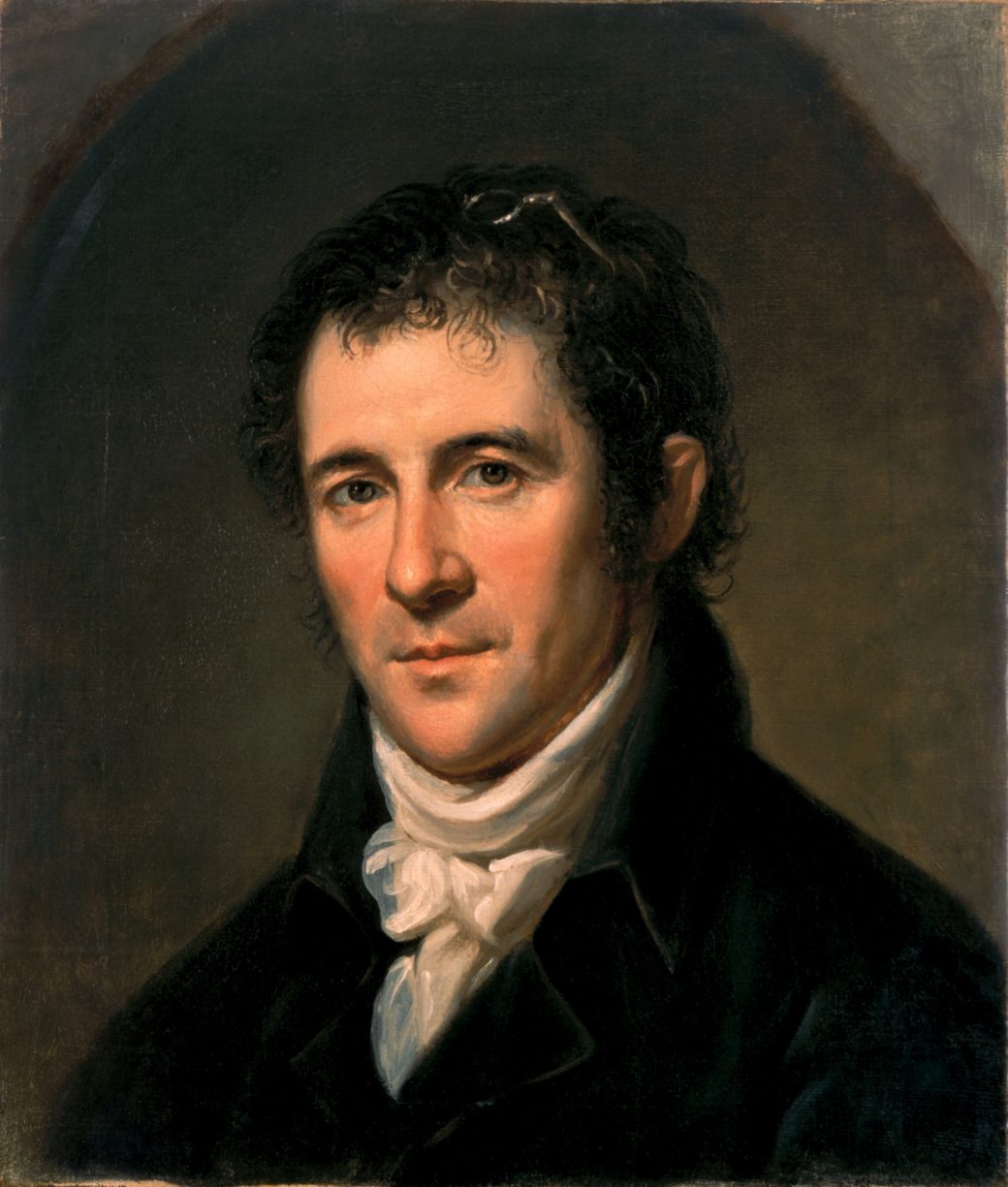 Portrait of Benjamin Latrobe, second Architect of the Capitol, by artist Charles Wilson Peale, c. 1804. Latrobe served two presidents, Thomas Jefferson and James Madison. (White House Collection)
