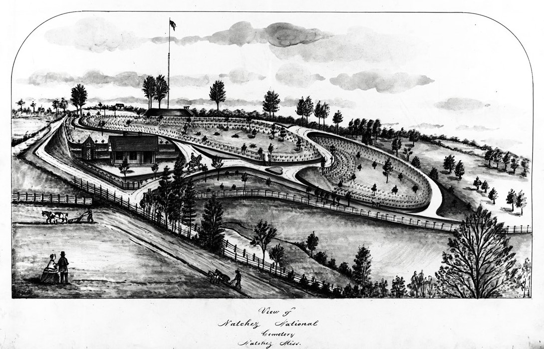Edmund Whitman’s report included drawings of 18 of the 73 national cemeteries in existence. (National Archives)