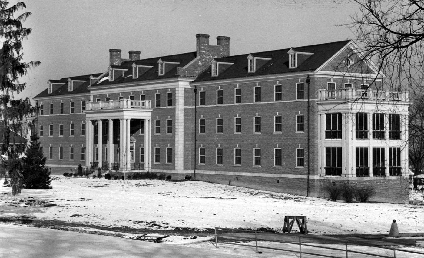 Undated photo of Miller Cottage, the spacious barracks built in 1938 to house women Veterans who were admitted to the VA-managed National Home in Dayton, Ohio. The building included a kitchen, dining room, laundry, and beauty parlor. (VA)