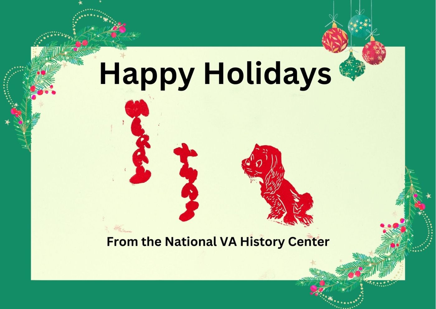 Happy Holidays from the National VA History Center. (Graphic by VA)