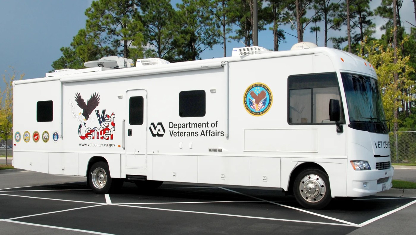 One of the vehicles in VA’s fleet of 83 Mobile Vet Centers. The customized-designed Mobile Vet Centers enable VA counselors to bring their services to Veterans in remote areas. The vehicles are also used to conduct public outreach events to increase awareness in the Veteran community of VA benefits and health services. (pnj.com)