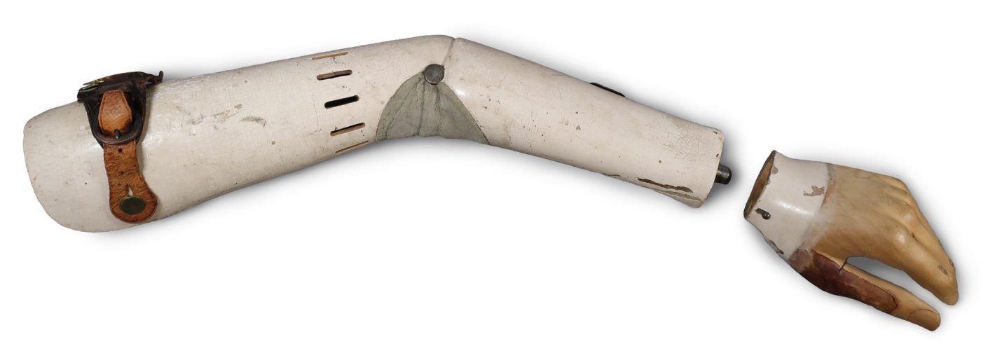 The Lincoln Arm, designed and patented by Massachusetts carpenter Marvin Lincoln during the Civil War. Up until World War I, the federal government relied on private manufacturers to furnish artificial limbs to military amputees. (National Museum of Civil War Medicine)