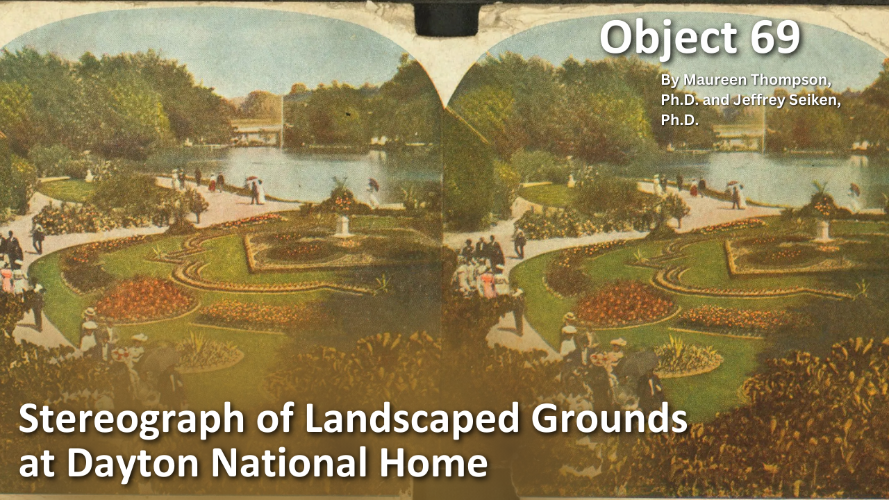 Read Object 69: Stereograph of Landscaped Grounds at Dayton National Home