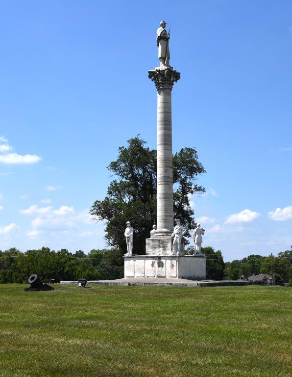 Soldiers Monument at Dayton National Cemetery, Note the stylized design of the capital compared to the column on the medal. (VA)