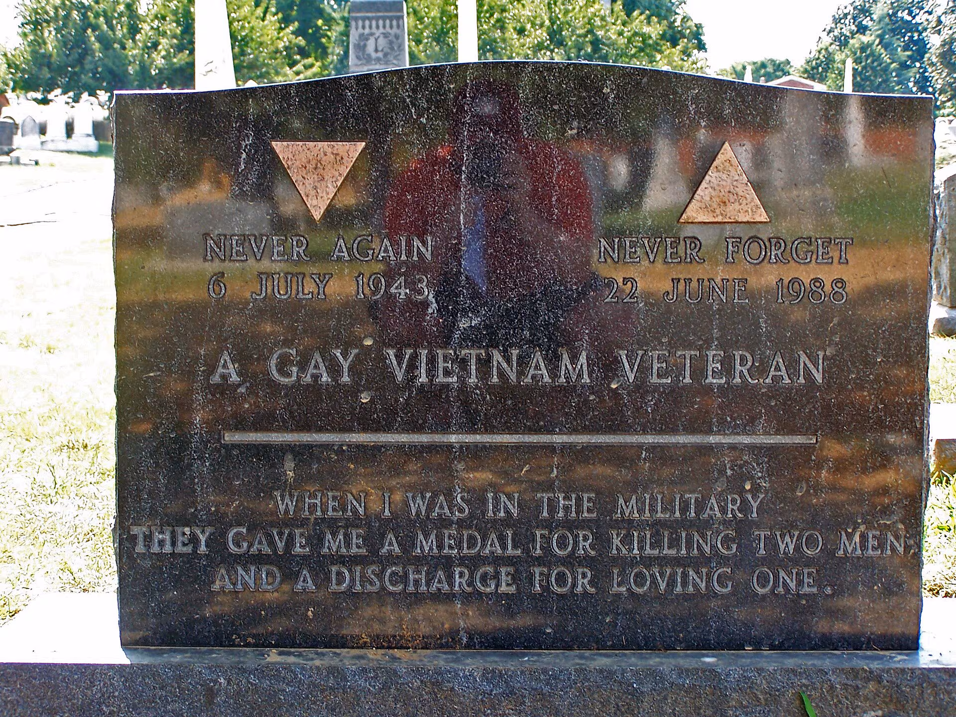 Leonard Matlovich's headstone.