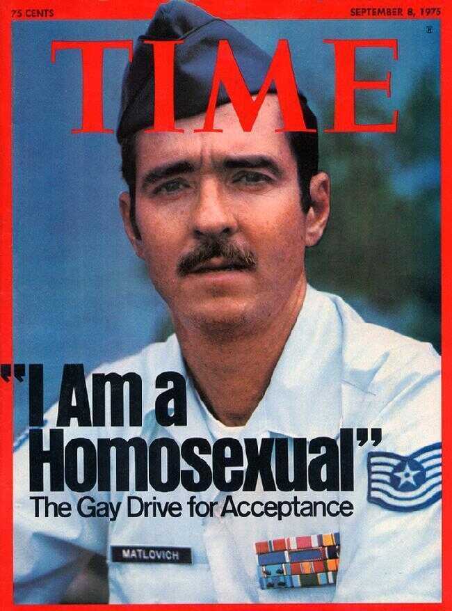 Leonard Matlovich on the cover of Time Magazine.