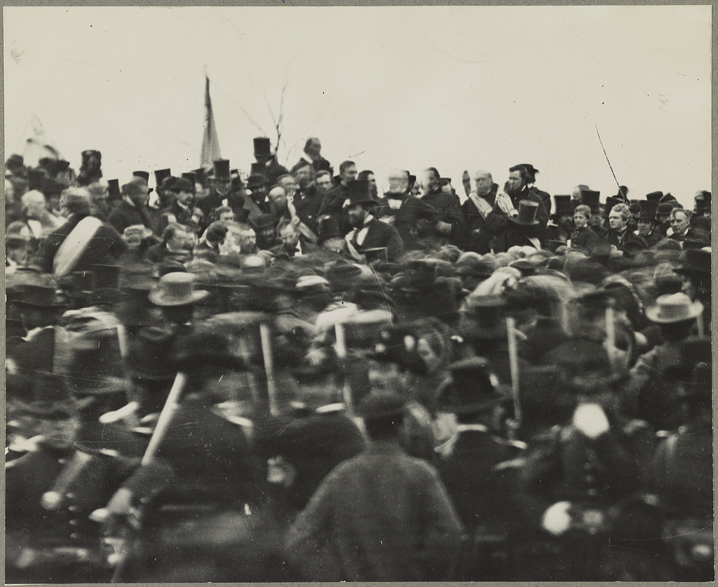 President Lincoln at Gettysburg.