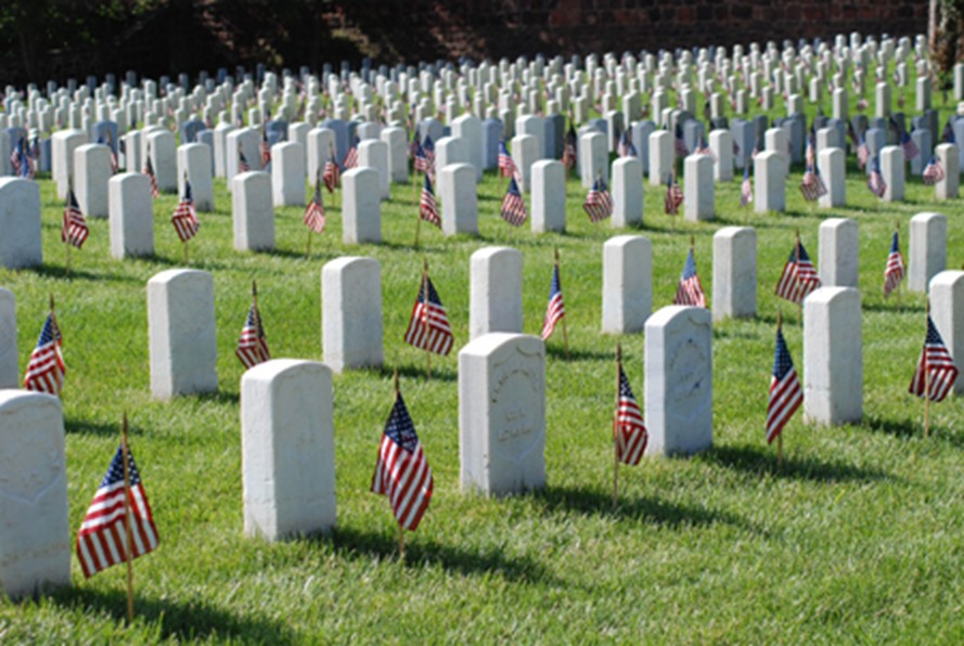 Photograph of Civil War period headstone at Alexandria National Cemetery, one of the 14 original National Cemeteries founded in 1862 (VA).