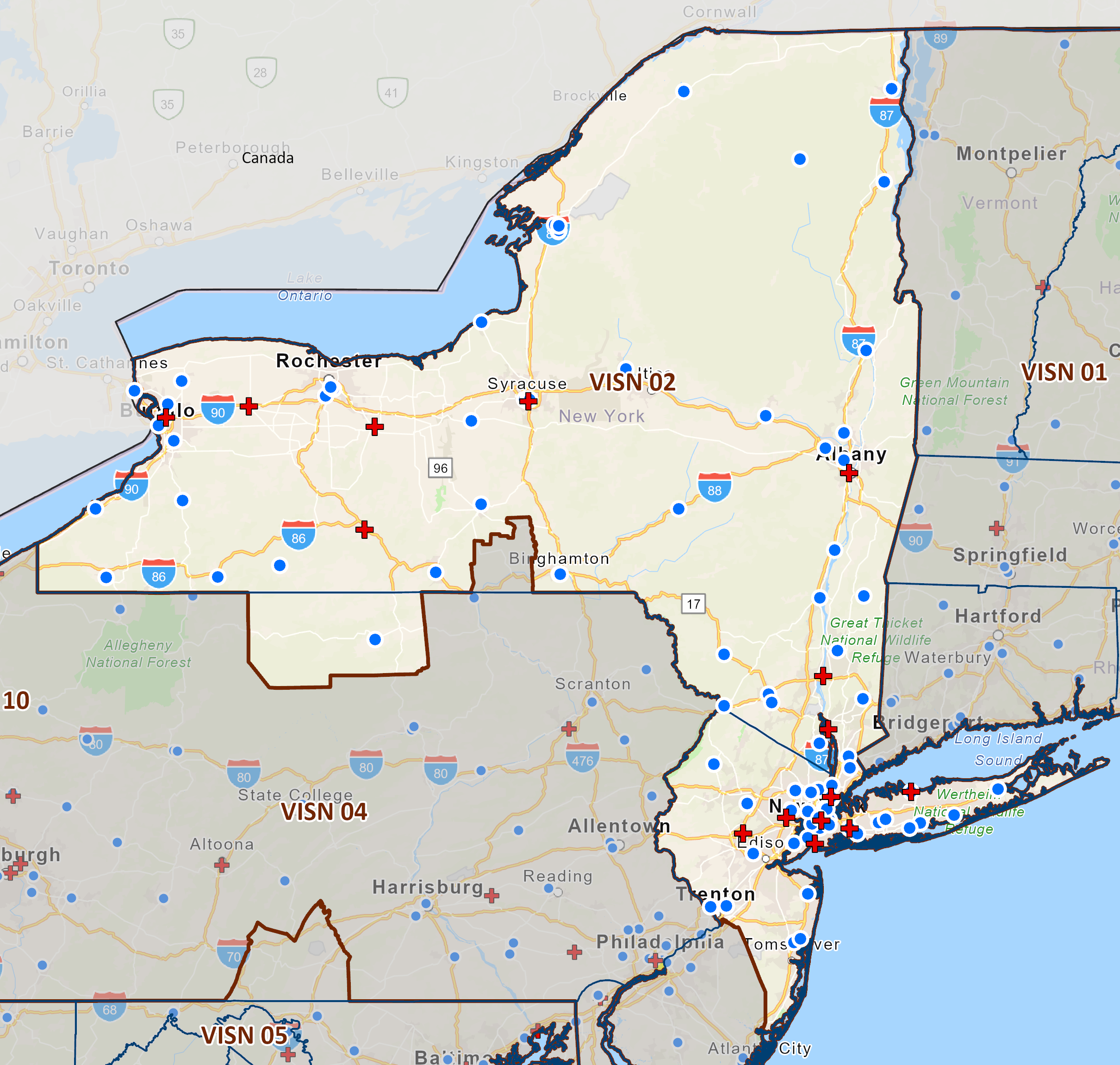 Includes portions of New Jersey, New York, and Pennsylvania