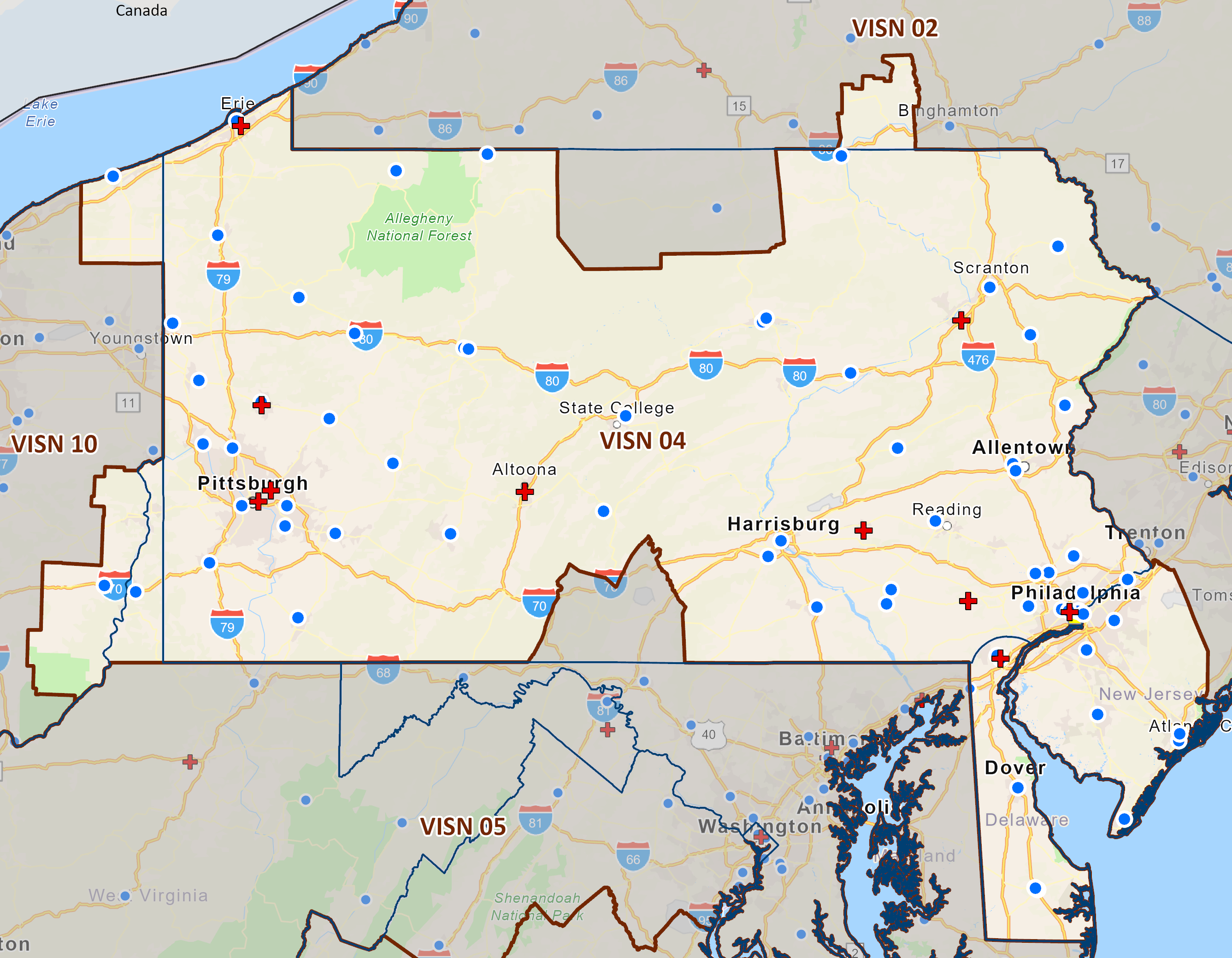 Includes portions of Delaware, New Jersey, New York, Ohio, Pennsylvania, and West Virginia.