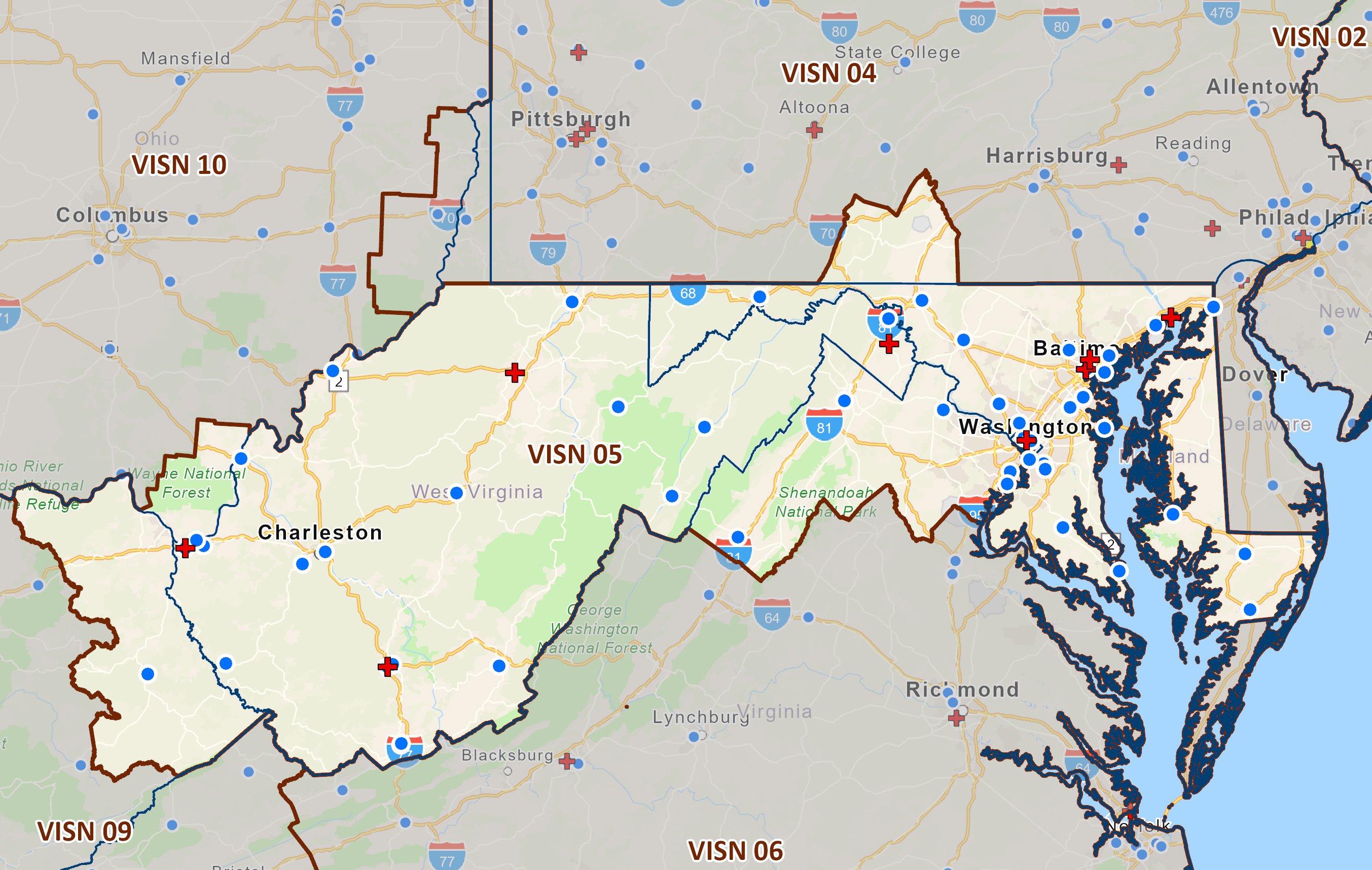 Includes portions of the District of Columbia, Kentucky, Maryland, Ohio, Pennsylvania, Virginia, and West Virginia.