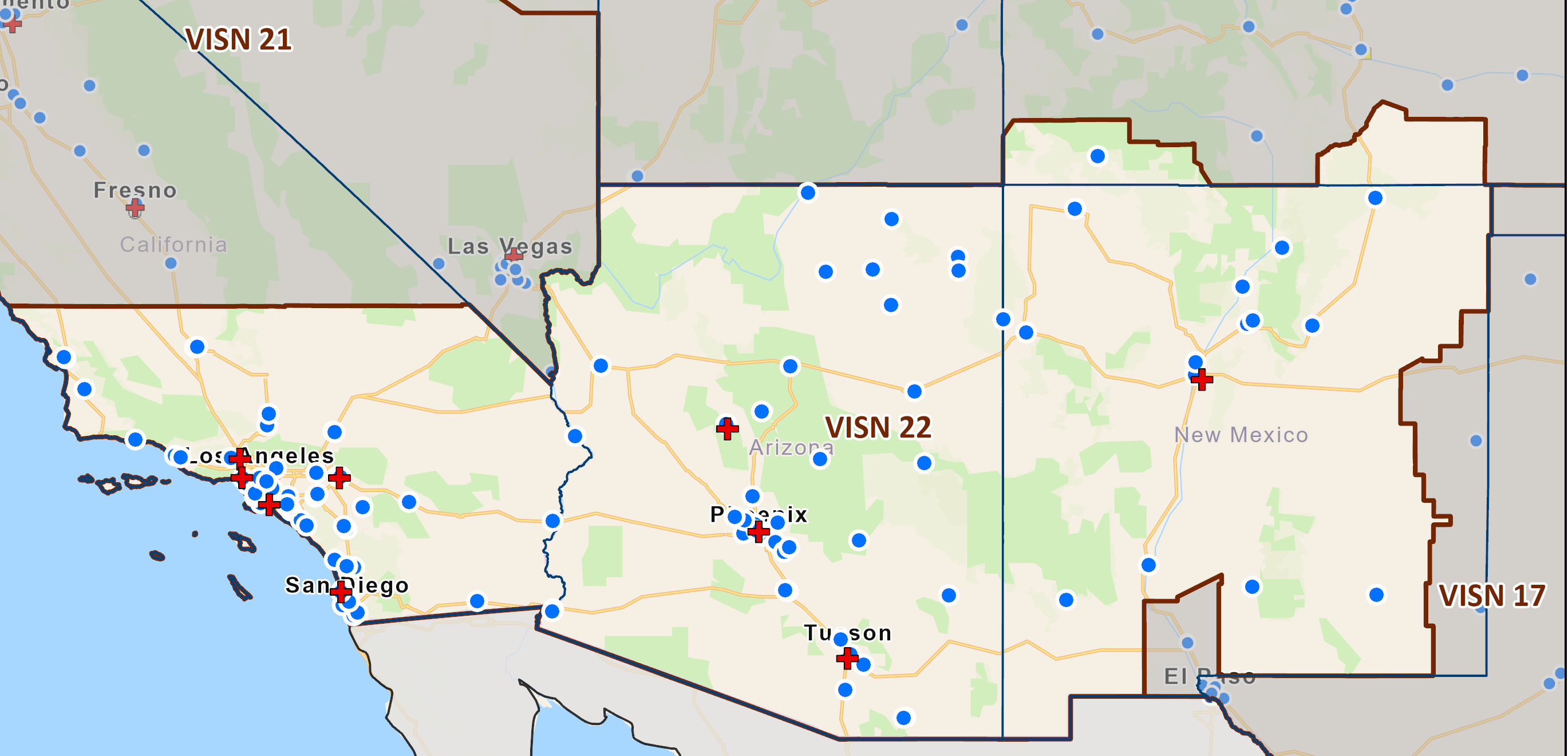 Includes portions of Arizona, California, Colorado, and New Mexico.