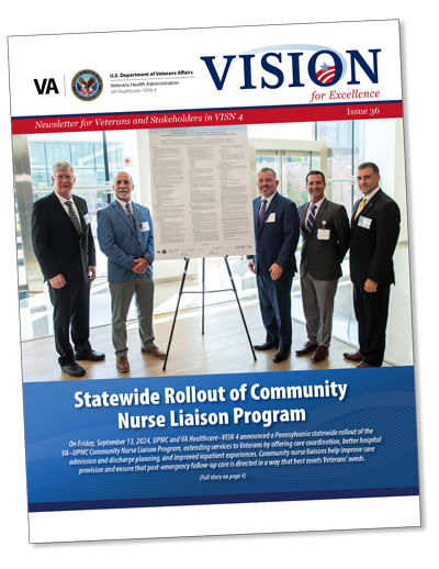 Cover of latest issue of Vision for Excellence newsletter.