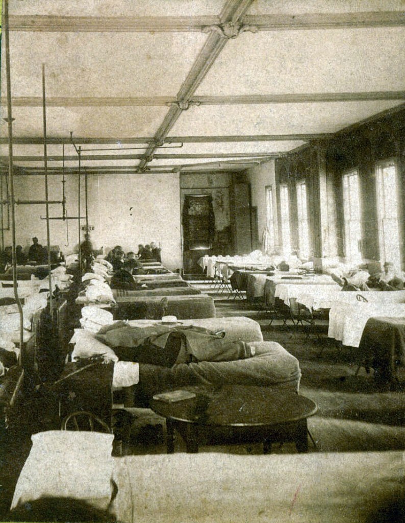 Interior of Company 1, showing typical barracks-style lodging at the Soldiers Home in Dayton. (NVAHC)