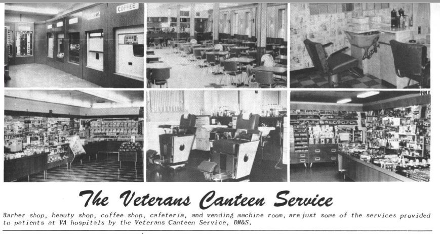 With the establishment of VCS, for the first time, all VA hospitals featured stores and services to benefit Veterans, photo 1963. (Vanguard)