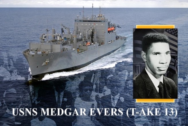 USNS Medgar Evers, T-AKE 13. (U.S. Navy)