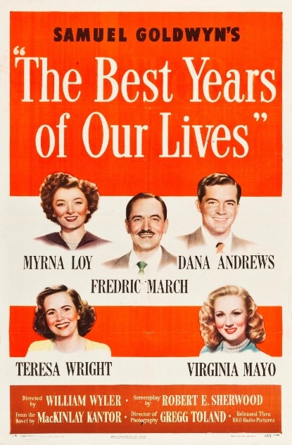 Movie poster for the 1946 film The Best Years of Our Lives. Photo from Wikicommons and author RKO Radio Pictures Inc.