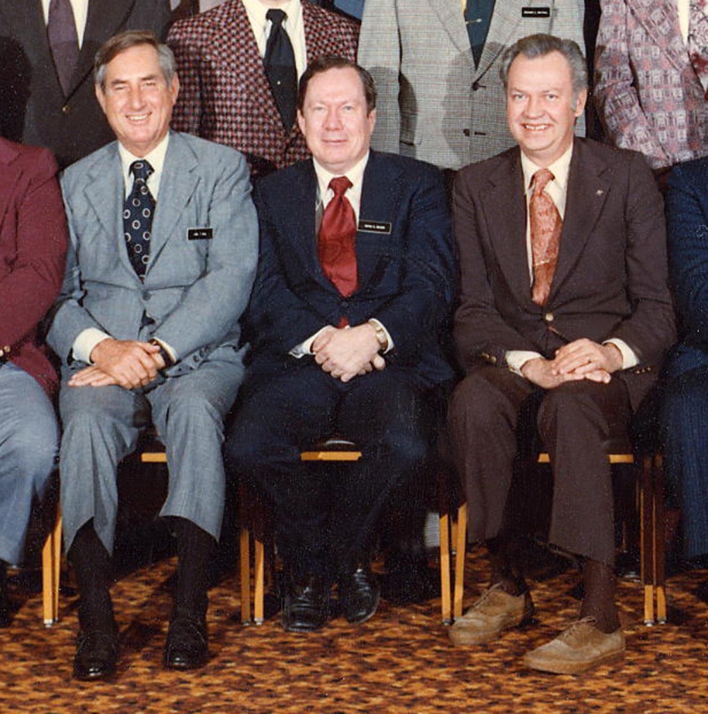 NCS’s first three directors (left to right): Carl Noll (1977–1981), Rufus Wilson (1974-1975), and John Mahan (1975-1977) in December 1974.