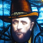 Detail of Grant’s face from memorial window, 2012. Photo from VA archives.